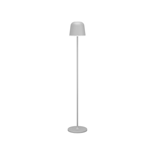 Eglo Cordless LED Floor lamp Mannera-L, Wireless Battery Light Fixture, Indoor and Outdoor, Touch dimmable, Rechargeable Garden Lighting, Grey Metal, IP54