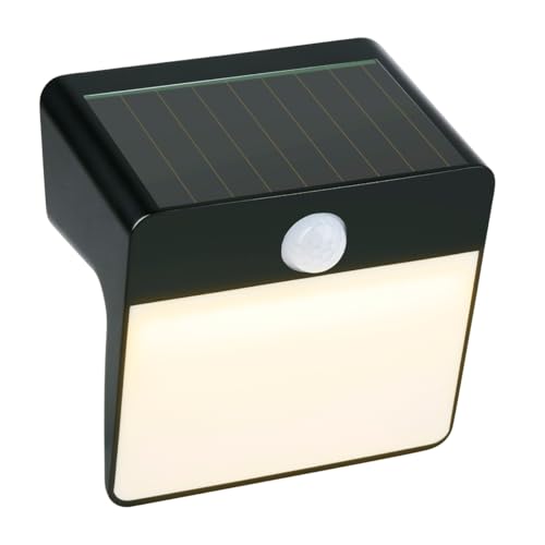 Grundig Solar Garden Lights - Solar Garden Lights with Motion Sensor - Warm White Light for Outdoor - IP44 Splash Proof - 6-8 Hours Charging Time - Black