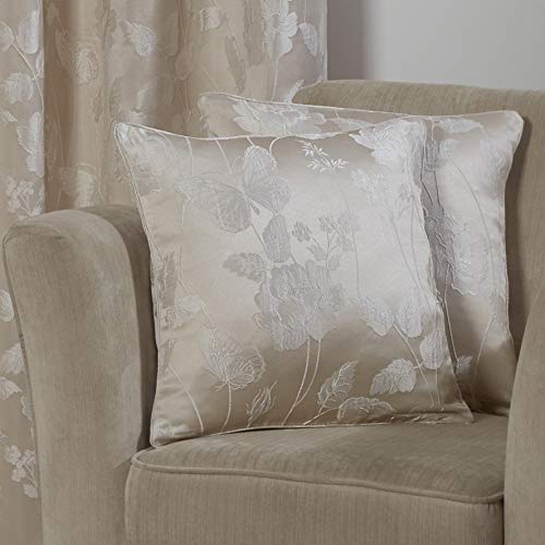 Emma Barclay Butterfly Meadow - Jacquard Cushion Cover in Cream - 17x17 (43x43cm)