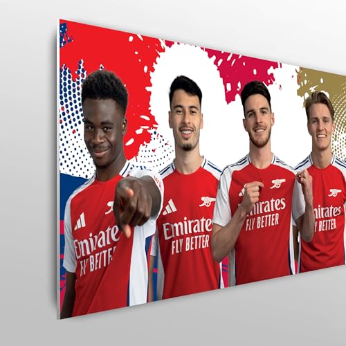fan decor Licensed Décor Arsenal FC Double Headboard - 150cm (w) x 75cm (h) - Mens Player Mix 1