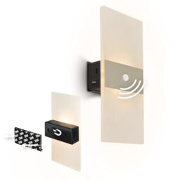 BRILONER Sticklights - Rechargeable Wall Light Without Wiring and Drilling, Motion Sensor, Magnetic, Sticky Wall Lights, Battery LED, 22x4x10 cm, Gold-Coloured