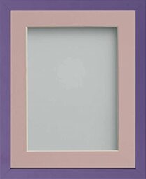 Frame Company Jellybean Range Purple Wooden A2 Picture Photo Frame with Pink Mount for Image A3 * Choice of Colours & Sizes* Fitted with Perspex