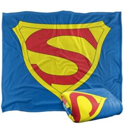 "LOGOVISION Superman Logo Shield 1941 Gold Silky Touch Super Soft Throw Blanket 50""x60"""