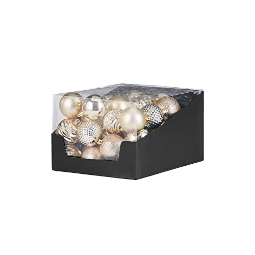 WeRChristmas 50 Piece Shatterproof Bauble Pack, Gold, 6 cm