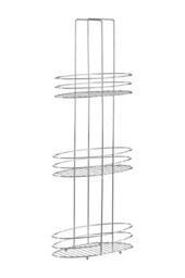Premier Housewares 3 Tier Bathroom Storage Rack Oval Shelves - Chrome
