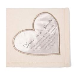 Pavilion Gift Company Forever in Our Hearts-50x60 Super Soft Royal Plush Throw Blanket, Cotton, Cream, 50 x 60 inch
