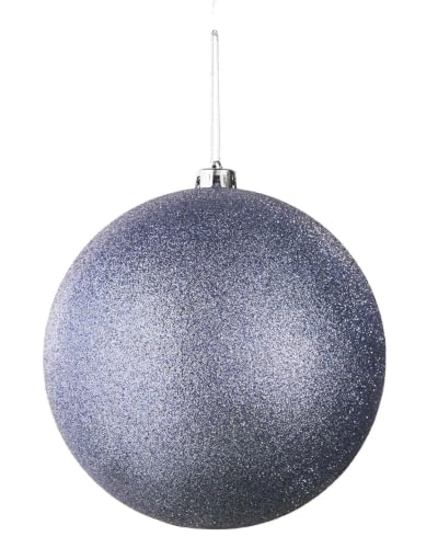 WeRChristmas Ice Blue Glitter Extra Large Christmas Bauble 20 cm, Shatterproof