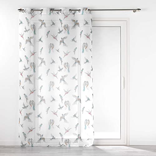 Douceur d'Intérieur Envolia Sandblasted Printed Eyelet Curtain 140 x 240 cm