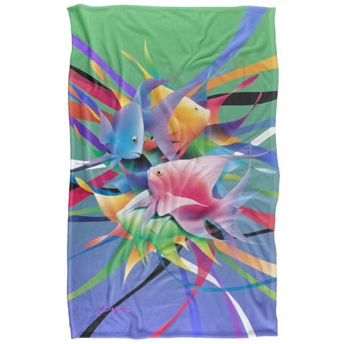 Jq Licensing - Royce Mcclure Angel Fish Kiss Silky Touch Super Soft Throw Blanket 91 x 147 Cm