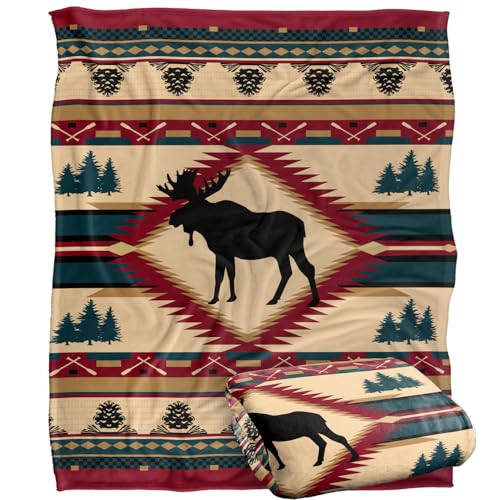 Jq Licensing Moose Lodge Silky Touch Super Soft Throw Blanket 152 X 127 Cm