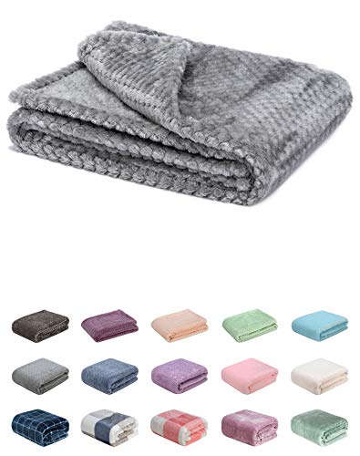 WONDER MIRACLE Fuzzy Blanket or Fluffy Blanket for Baby, Soft Warm Cozy Coral Fleece Toddler, Infant or Newborn Receiving Blanket for Crib, Stroller, Travel, Decorative (28Wx40L, XS-Flint Gray)