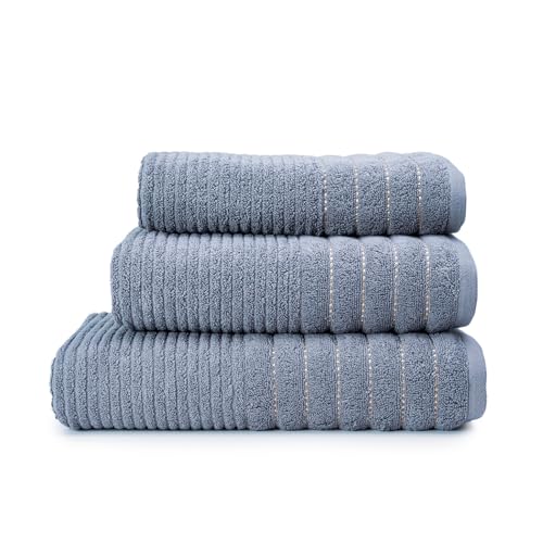 2-Pack Egyptian Cotton Bath Sheets - 650 GSM Luxury Large Bathroom Towels, Super Soft, Quick Dry & Highly Absorbent - Washable Bath Sheets for Spa, Gym & Home Use (90x140 cm) - Charcoal
