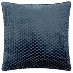 Paoletti Neptune Cushion Cover – Soft Luxury Velvet Geometric Decorative Case (Navy – 50x50cm)