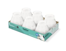 Bolsius – Outdoor Candles - 6 Pieces - in Glass - White - Burning Time 70 Hours - No Palm Oil - Clean Burning - Cotton Wick - Non Scented