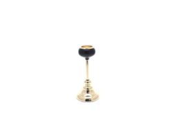PARTENOPE SRL Black/Gold CANDLE HOLDER d.11 h25 2628317, As Photos, Unique