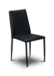 Julian Bowen Jazz Dining Chairs, Set of 4, Black - H91 x W43 x D56cm