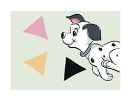 Komar Disney Wall Picture - 101 Dalmatian Angles Landscape - Children's Room, Baby Room, Decoration, Art Print - Size 40 x 30 cm (Width x Height) - No Frame - WB002-40x30 cm