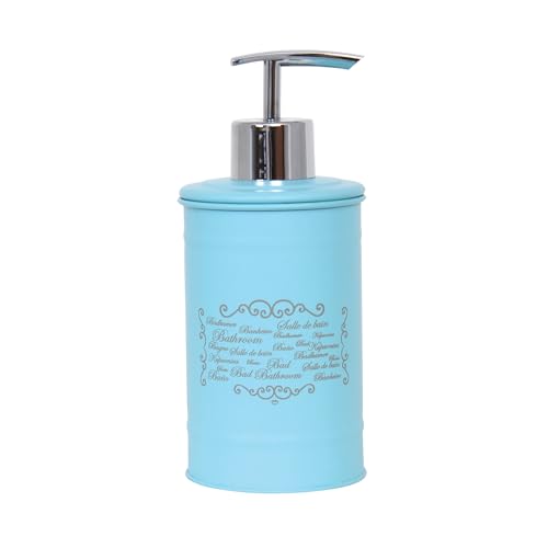 MSV 'Paris 141999 Soap Dispenser, Metal, Blue, 30 x 20 x 15 cm