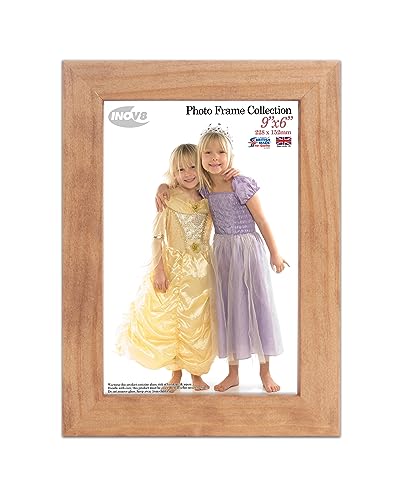 "Inov8 British Made Real Wood Picture/Photo Frame 9x6"" Inch(23x15cm) - Kayla 30mm Light Oak"