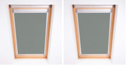 Bloc Skylight Blind for Velux Roof Windows Blockout, Pewter, CK04, 78 x 37 cm (Pack of 2)