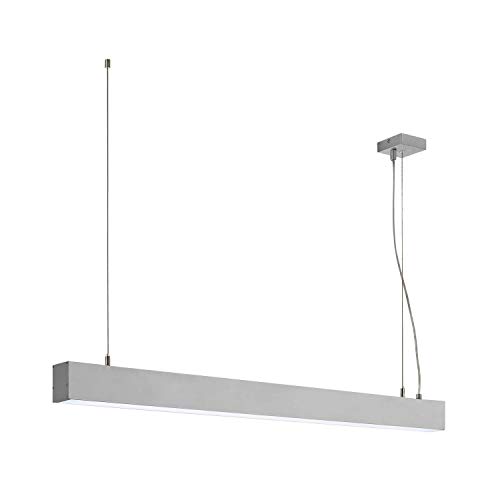 SLV Pendant Light GLENOS Profile Pendant Light/Living Room lamp, Interior Lighting, Dining Room Drop Light, LED, Ceiling Light / 4000K 43W 3300lm Silver dimmable