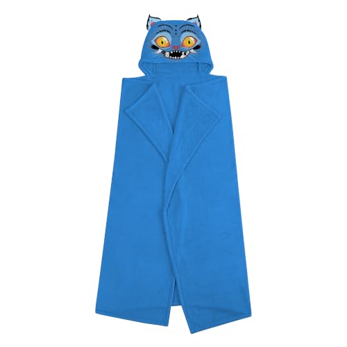 KPop Demon Hunters Officially Licensed Hooded Fleece Throw Blanket - Super Soft Warm Blue Throw, 3D Design - Perfect For Home, Bedroom, Sleepovers & Camping