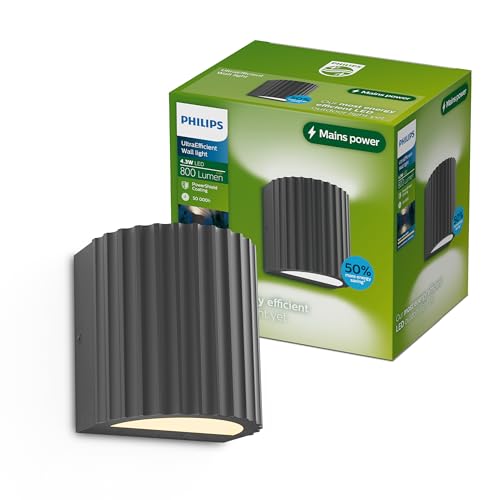 PHILIPS Zyra LED Outdoor Wall Light, Modern Design, Anthracite Gray