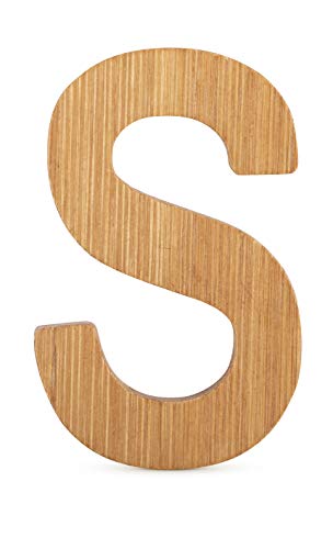 Small Foot 12072 ABC Letter S Made of Sustainable Bamboo Can Be Combined with Other Letters as Decoration or Door Sign