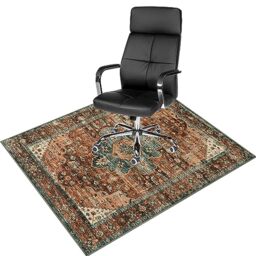 "Anidaroel 48""x60"" Chair Mat for Wood/Tile, Desk Chair Rug for Hard Floors, Low Pile Carpet Mat"