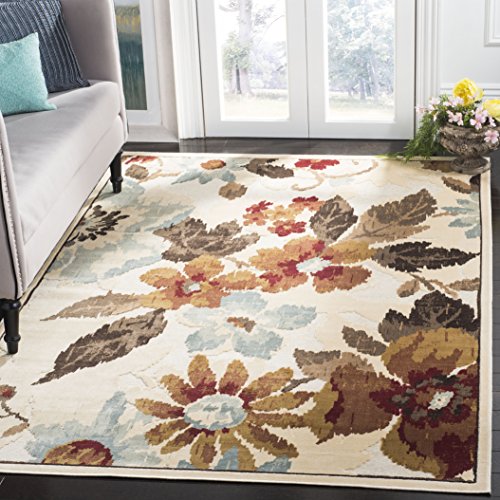 Safavieh Transitional Indoor Woven Rectangle Area Rug, Paradise Collection, PAR148, in Cream / Multi, 160 X 229 cm for Living Room, Bedroom or Any Indoor Space