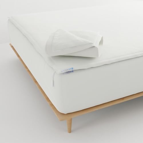 QuickZip Fitted Sheet - Includes 1 Fitted Sheet Base & 2 Zip-On Sheets - Easy to Change, Won’t Pop Off King Sheet - Soft Percale 400 TC Cotton Fitted Sheets – 17.5” Deep Pockets King Size – Ivory