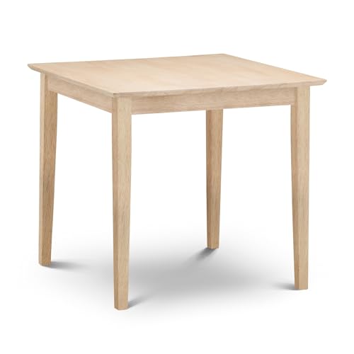 Julian Bowen Rufford Dining Table, Natural Rubberwood - H75 x W120 x D80cm