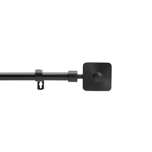 douceur d'intérieur, Sarita Extendable Curtain Rod Complete Kit (120  210 cm) Black Painted