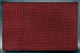 Casita Living Billboard doormat, Linear Maze Red 50x75cm, inside and outside, washable