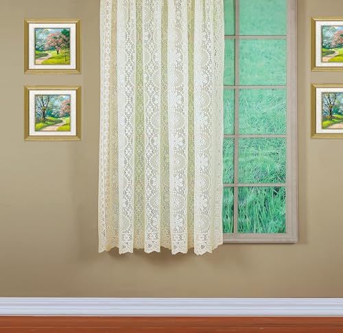"Today's Curtain Hopewell Premium Lace Panel 63"", Cream, 58W x 63L"