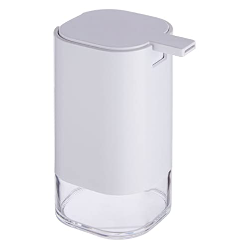 Premier Housewares White Acrylic Lotion Dispenser/Durable Acrylic/Suitable For Everyday Use/Manual Soap Dispenser/Cool White Hand Soap Dispenser/Dimensions are W10 x D8 x H16cm