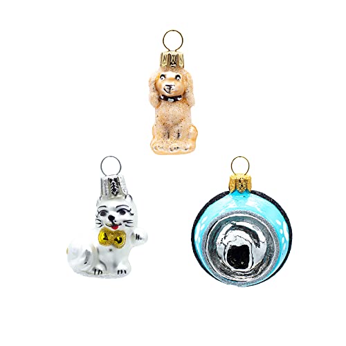 Oberfränkische Glas Christmas Bauble, Multicoloured, 4 cm