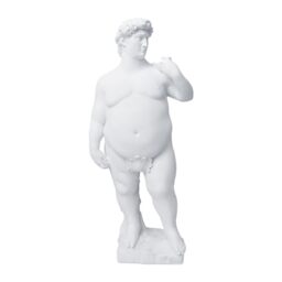 ibasenice Fat David Statue Nude Male Figurine for Desk Decoration Small