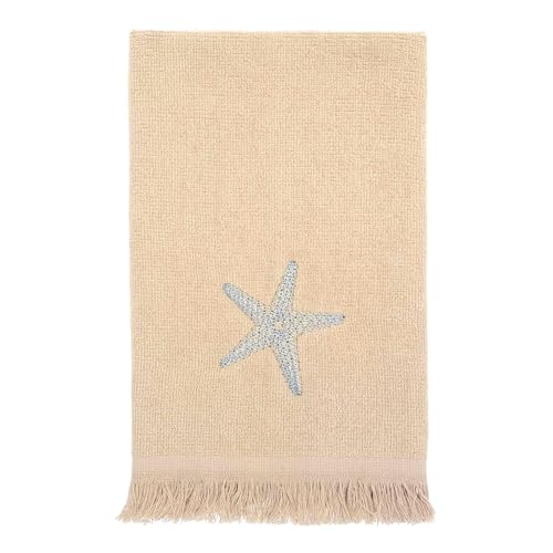 Avanti Linens - Fingertip Towel, Soft & Absorbent Cotton Towel (By The Sea Collection, Rattan)