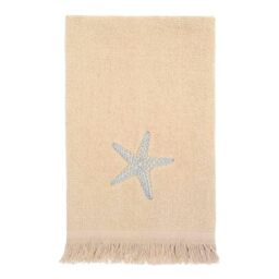 Avanti Linens - Fingertip Towel, Soft & Absorbent Cotton Towel (By The Sea Collection, Rattan)