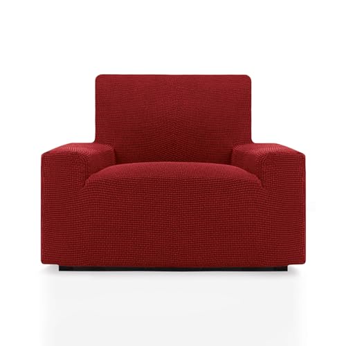 ECOMMERC3 - Sofa Cover Size 1 Seater 70-110 cm New Sofa Effect - Red Sofa Cover Easy Installation Fit