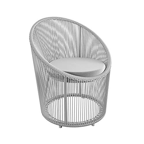 Taura Resin Lounge Chair Outdoor Light Grey, 68x70x78cm (DxWxH)