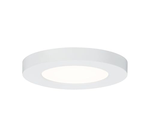 Paulmann 3725 LED Panel recessed Panel Cover-it Round incl. 1x6 watt Ceiling lamp White matt Light Panel Plastic Ceiling Light 3000 K