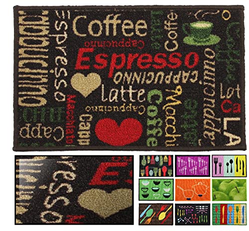 LucaHome – Kitchen Doormat, Non-Slip, Very Absorbent, Coffee Doormat, 40 x 60 cm, Indoor Doormat, Machine Washable