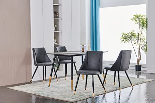 HOMYLIN Set of 2 dining chairs,soild back,soft cushion fabric Dining room chair, 54x50x83cm