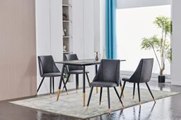 HOMYLIN Set of 2 dining chairs,soild back,soft cushion fabric Dining room chair, 54x50x83cm