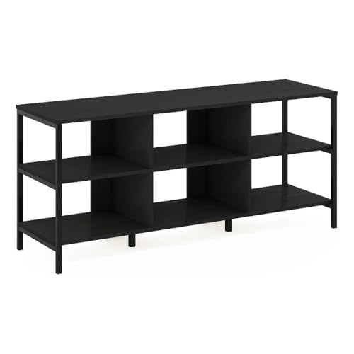 Furinno Camnus Modern Living TV Stand for TVs up to 60 Inch, Americano/Black