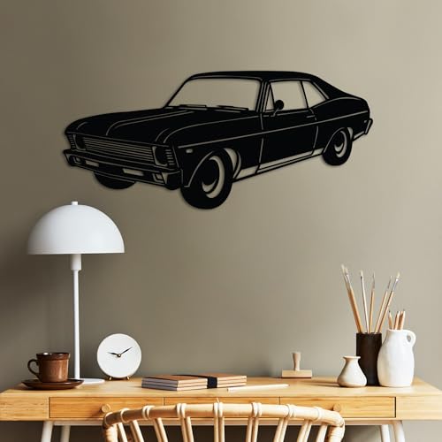 Stylish Black Decorative Metal Wall Accessory, 60 x 27 cm, 100% Metal, 1.5 mm Thickness, Lightweight and Durable, Perfect for Home Decor