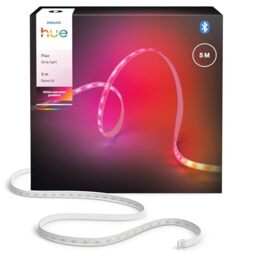 Hue Flux 5-Meter LED Strip Light, 2000 lm, Vibrant Color and Ambiance, Flexible Indoor Lighting, Chromasync™ Color Blending, RGBWWIC, Cuttable, Extendable, Reusable, App and Voice Control