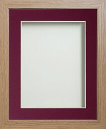 Frame Company Allington Beech Photo Frame with Plum Mount, 20x16 for A3, fitted with perspex